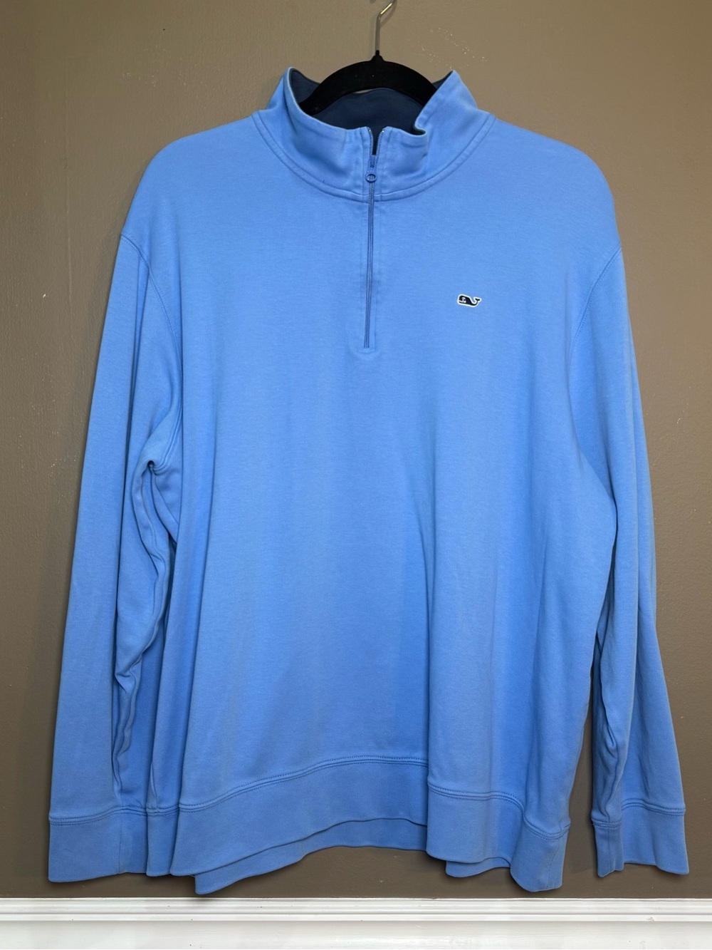 Vineyard Vines XL Blue Quarter Zip Pullover Sweatshirt Cotton